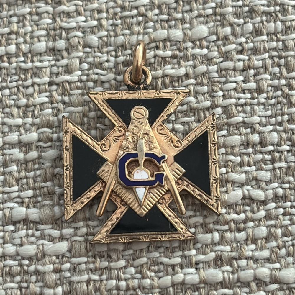 Gold-Filled Masonic G Compass Pendant